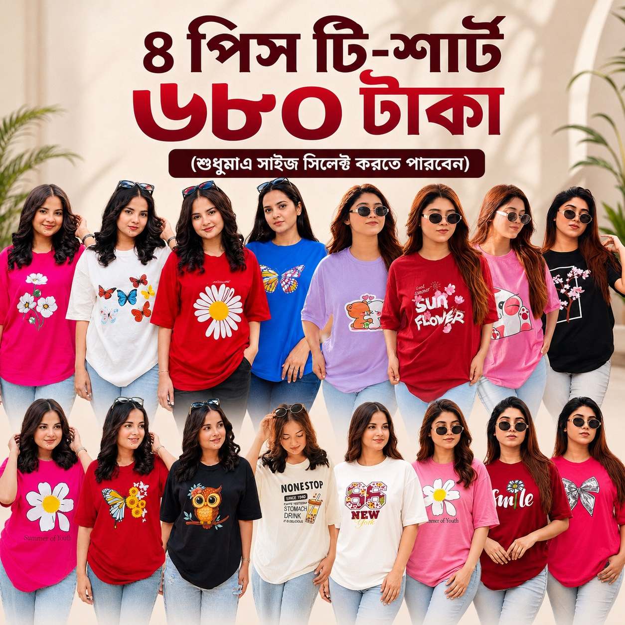 ৪ পিস টি-শার্ট মাত্র ৬৮০ টাকা! স্টক ক্লিয়ারেন্স মিস্ট্রি বক্স