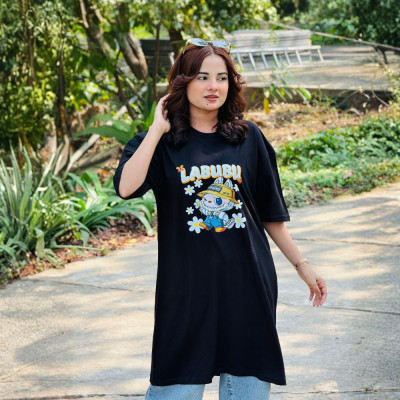 Ladies Long T-Shirt (Labubu Black)